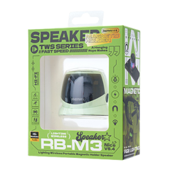 Enceinte Portable Sans Fil avec Support Magnétique Lighting RB-M3 REMAX - Vert — REMAX · Smarty Paris 18e